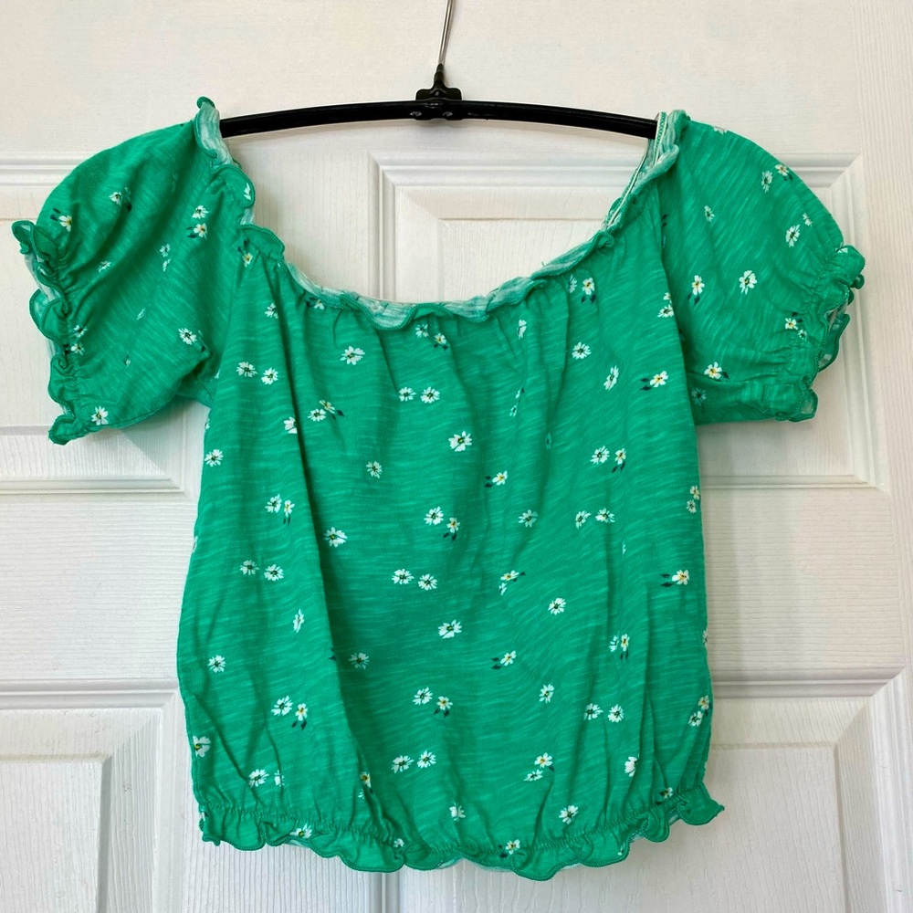 Arizona Jean CO Shrunken Peplum Top Size S